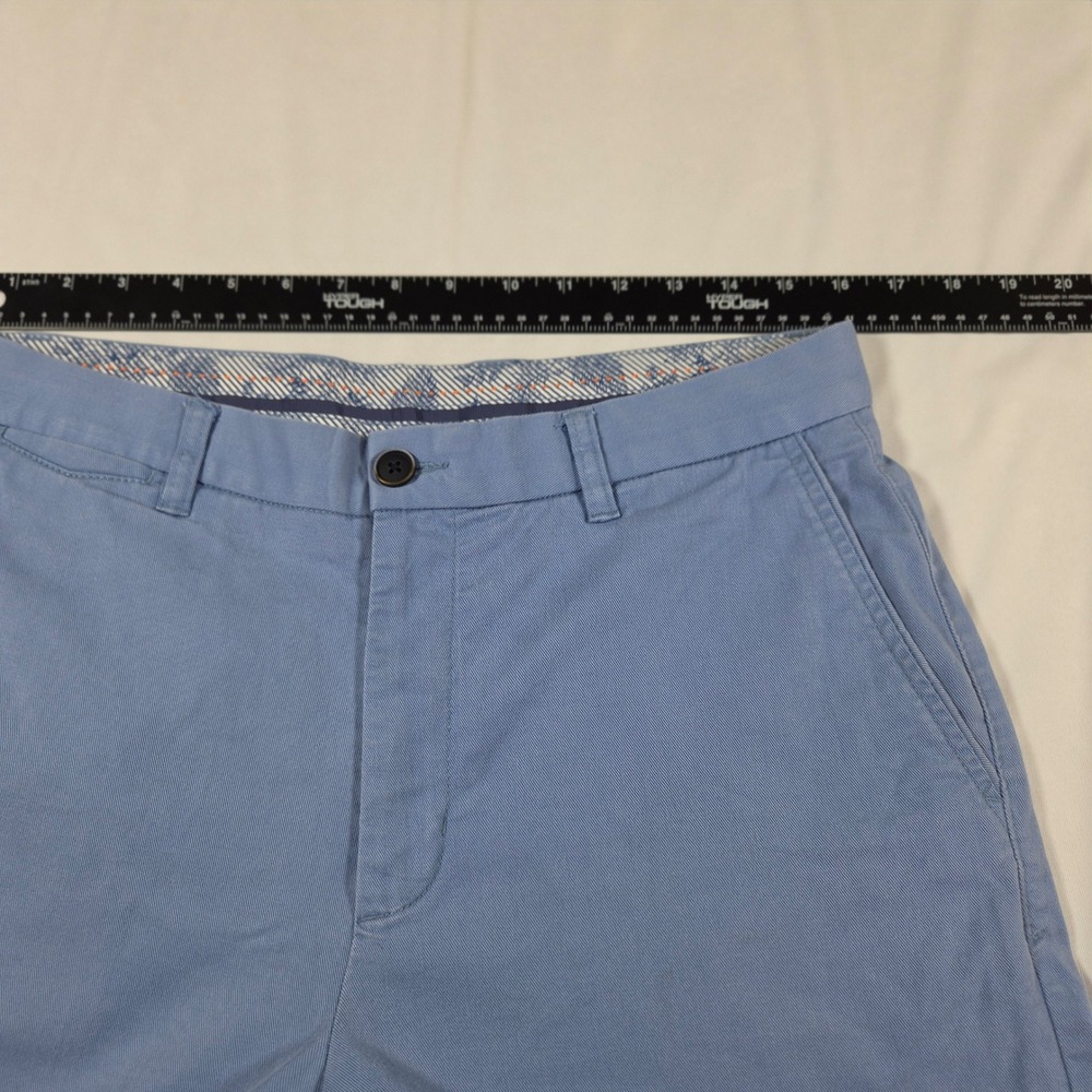 Tommy Bahama Boracay Shorts Mens 32 Light Blue Stretch Chino Flat Front 9 Inseam - Picture 7 of 11